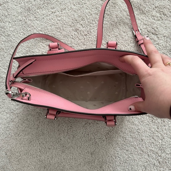 Kate Spade Pink Madison Saffiano Leather Medium Satchel Crossbody Purse - Picture 3 of 6